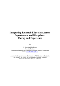 Cross-Functional and Interdisciplinary Integration of Educational