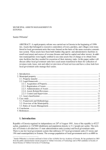 municipal assets management in