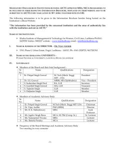 X. Admission Procedure - Khalsa Institute of Management