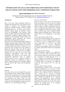 World Journal of Engineering Optimization of cellulose fiber isolation