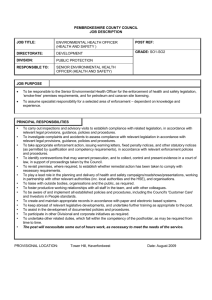 Job Description - Pembrokeshire County Council