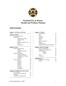 Portland Fire Department Health and Wellness Manual