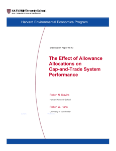Harvard Environmental Economics Program Discussion Paper 10