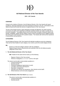 IoD National Awards - Institute of Directors