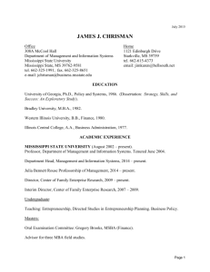 james j. chrisman - MISWeb - Mississippi State University