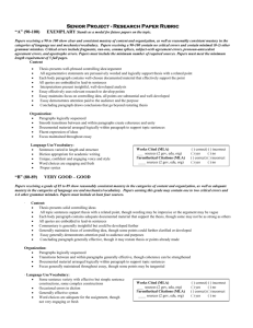 SP Research Paper Rubric