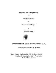 Dairy Development - Planning Department