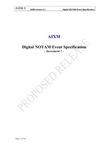Digital NOTAM Event Specification