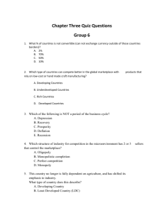 Chapter Three Quiz Questions Group 6 What % of countries is not