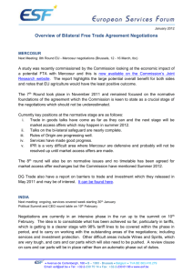 January 2012 Overview of Bilateral Free Trade Agreement