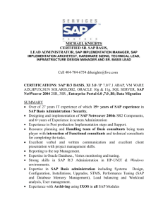 MICHAEL KNIGHTS CERTIFIED SR. SAP BASIS, LEAD