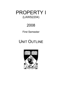 property i - The University of Western Australia