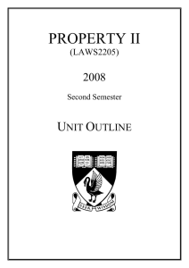 property ii - Current Students - The University of Western Australia