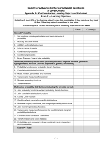 Appendix B: SOA Examination Learning Objectives Worksheet