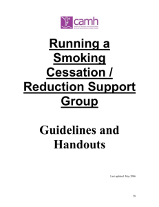 Running a Smoking Cessation Group Guidelines