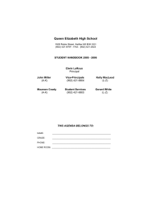 Student Handbook - Queen Elizabeth High School