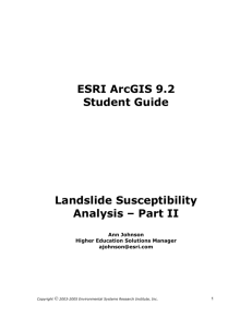 Landslides Exercise for ArcGIS 9.2_030308_pt2