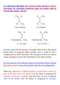 Alkenes 3 - Chemistry