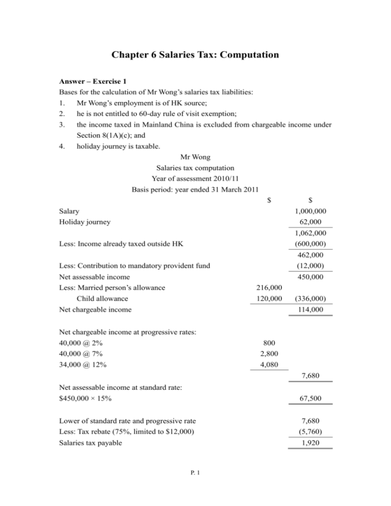Chapter 3 Salaries Tax Scope Of Charge
