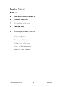 Taxation - Unit 5.1 - Student Intranet ( CW )