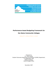 Performance Budgeting Framework