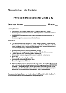 Grade 9-12 Physical Fitness Notes & Formal Task