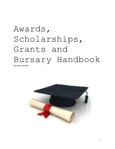 Awards, Scholarships, Grants and Bursary Handbook mise à jour