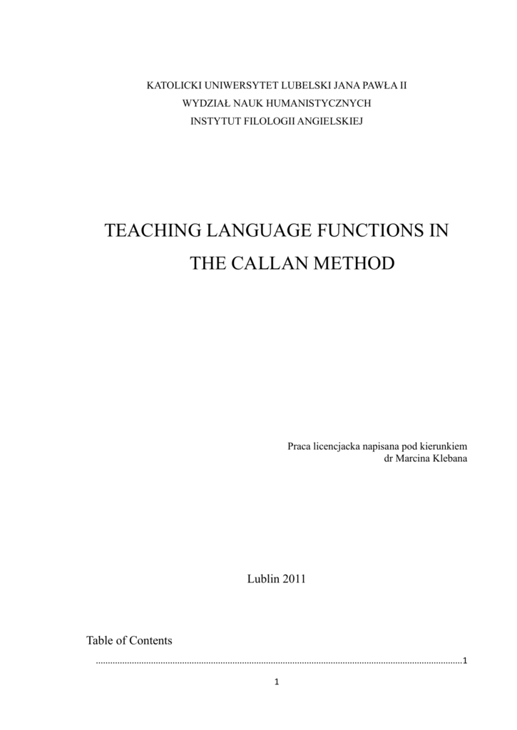 Callan Method Charts