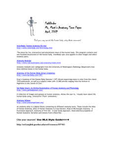 Pathfinder Mr. Mott's Anatomy Term Paper April, 2009 Find your way