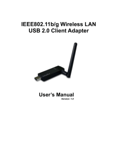 11g WLAN USB Adapter 3054UB5