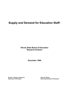 Supply and Demand for Education Staff