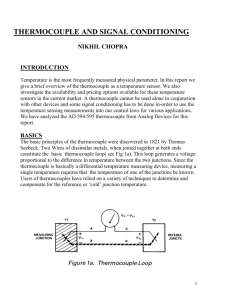 THERMOCOUPLE AND SIGNAL CONDITIONING