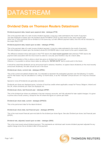 Dividend Data - Explanation of Dividend Datatypes
