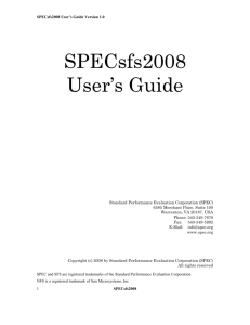 SPECsfs2008 User's Guide