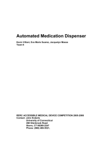 Medication Dispensing Device - Biomedical Engineering