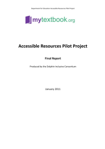 DfE Accessible Resources Pilot Project Final Report (MS