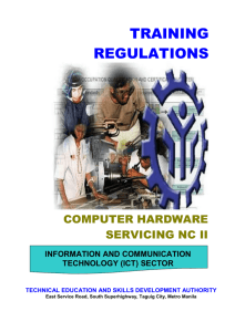 Section 1 COMPUTER HARDWARE SERVICING NC II