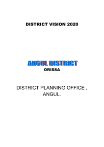 ANGUL DISTRICT VISION:2020