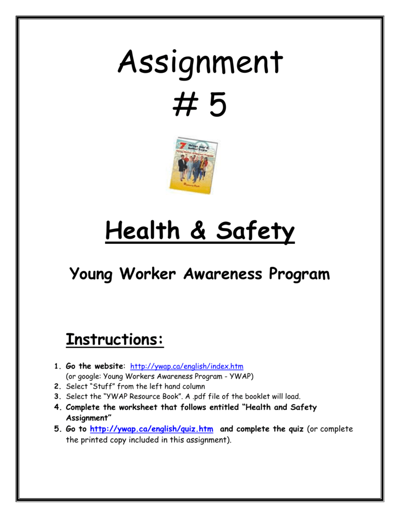 assignment on safety and health at workplace