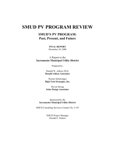 smud's pv program - Donald Aitken Associates