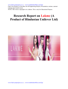 project on LAKME