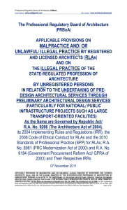 PH Law on Archl Services for Public Infra
