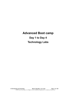 Advanced Boot camp Day 1 – Day 4 Technology Labs