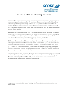 SBA Loans: Business Plan Template