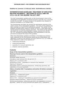 Employment income – expenditure on account of an employee