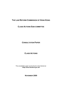 The Law Reform Commission of Hong Kong