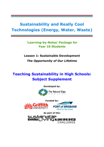 Teaching Sustainability in High Schools – Subject Supplement