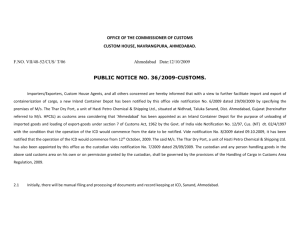 public notice no. 36/2009 - customs