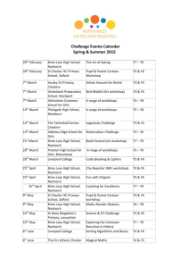 Challenge Events Calendar Spring & Summer 2015 28th February