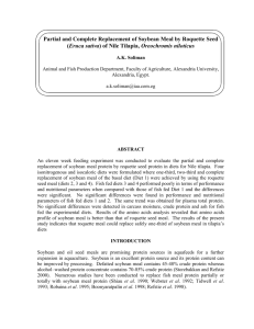 Table 1: Feed formulation and proximate analysis of the